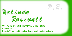 melinda rosivall business card